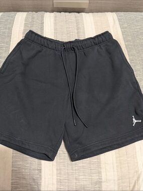 Jordan Black Athletic Fleece Shorts with Jumpman Logo